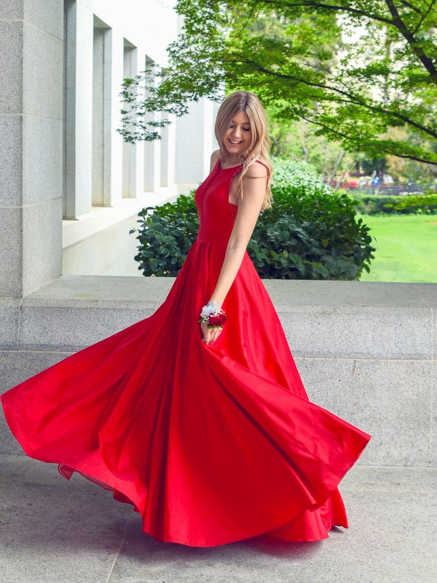Scarlet Flow Gown — Scarlet