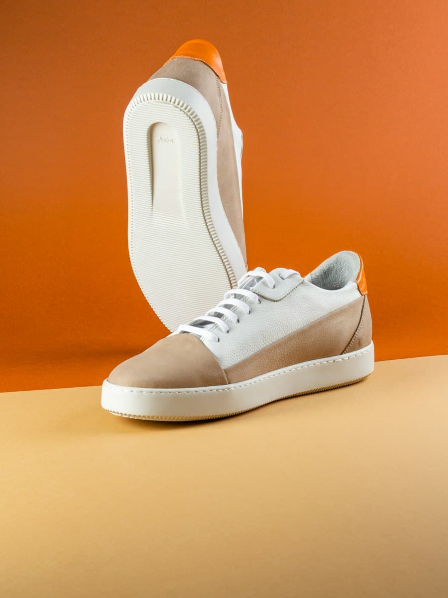 Suede Court Sneaker — Ivory